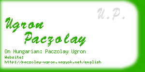 ugron paczolay business card